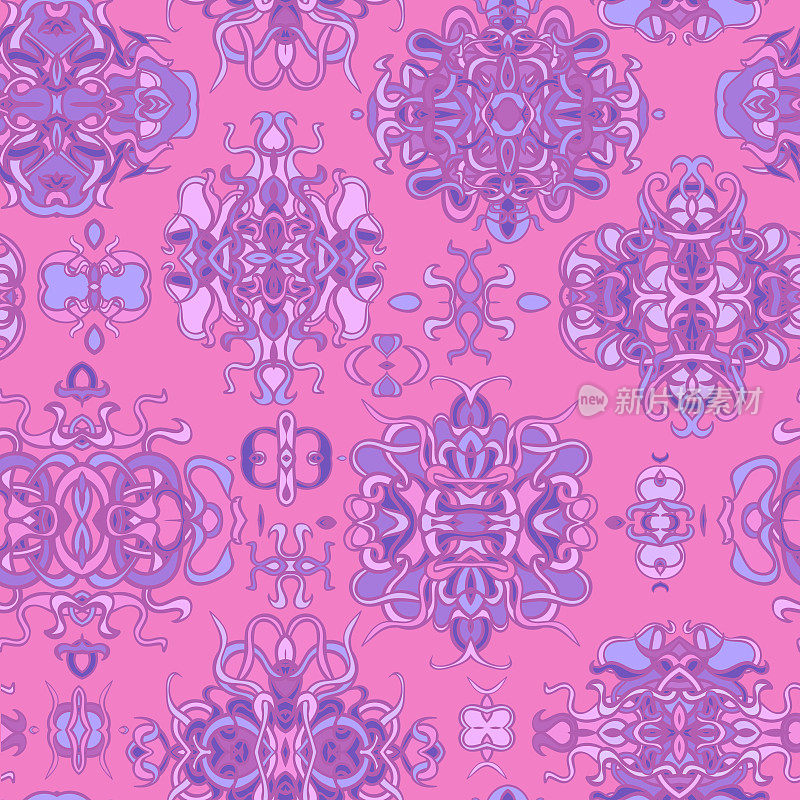 Seamless pattern with colorful abstract shape